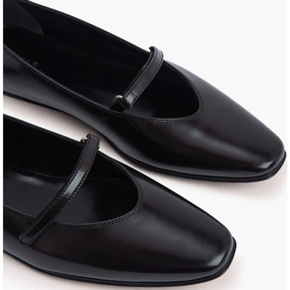 BY FAR Black Patent Mary Jane Flats with Slim Strap - Picture 2 of 14